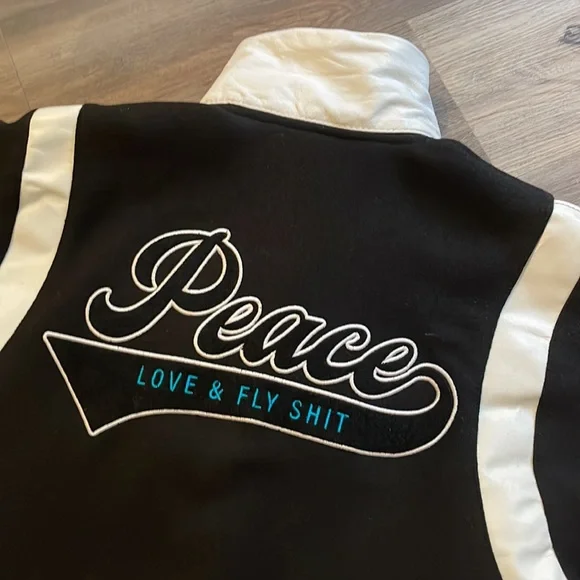 Peace Love & Fly shit Varsity jacket - Picture 4 of 7